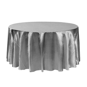 5PCS 275cm Round Satin Tablecloth Table Cloth Cover Waterproof dustproof Oilproof Wedding Banquet Home DIY Decor Home Textiles