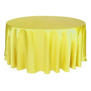 5PCS 275cm Round Satin Tablecloth Table Cloth Cover Waterproof dustproof Oilproof Wedding Banquet Home DIY Decor Home Textiles