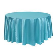 Load image into Gallery viewer, 5PCS 275cm Round Satin Tablecloth Table Cloth Cover Waterproof dustproof Oilproof Wedding Banquet Home DIY Decor Home Textiles