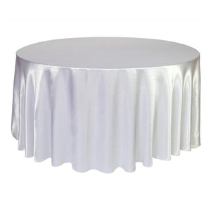 5PCS 275cm Round Satin Tablecloth Table Cloth Cover Waterproof dustproof Oilproof Wedding Banquet Home DIY Decor Home Textiles