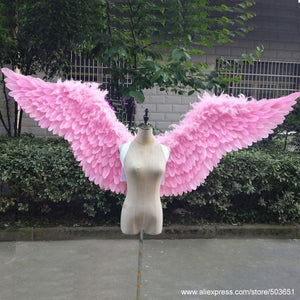 Natural feather handicafts series large size Cute pink angel wings for Auto Show window display beautiful wedding decor props