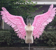 Load image into Gallery viewer, Natural feather handicafts series large size Cute pink angel wings for Auto Show window display beautiful wedding decor props