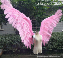 Load image into Gallery viewer, Natural feather handicafts series large size Cute pink angel wings for Auto Show window display beautiful wedding decor props