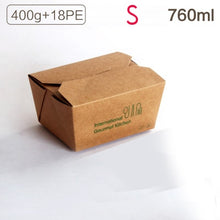 Load image into Gallery viewer, 500 Pcs Gourmet kitchen Disposable food containers paper packing box packaging box food for fast food shop restaurant supplier