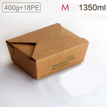 Load image into Gallery viewer, 500 Pcs Gourmet kitchen Disposable food containers paper packing box packaging box food for fast food shop restaurant supplier