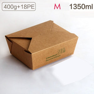 500 Pcs Gourmet kitchen Disposable food containers paper packing box packaging box food for fast food shop restaurant supplier