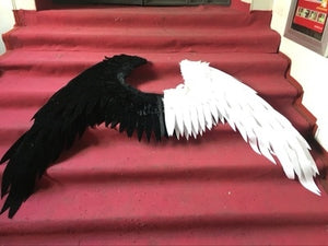 2016 black white new style  angel wings props catwalk show props festival Angel Feather wings Window props underwear catwalk