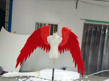 Load image into Gallery viewer, 2016 black white new style  angel wings props catwalk show props festival Angel Feather wings Window props underwear catwalk