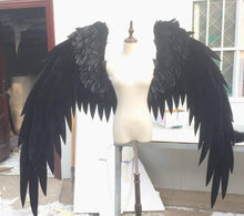 Load image into Gallery viewer, 2016 black white new style  angel wings props catwalk show props festival Angel Feather wings Window props underwear catwalk