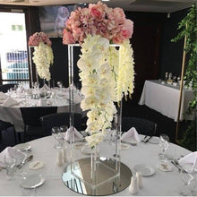 Load image into Gallery viewer, 10 pcs/ Lot Table Flower Rack 60 CM /80 CM Tall Acrylic Crystal Wedding Road Lead Wedding Centerpiece Event Party Decoration