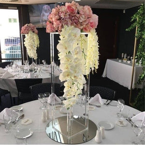 10 pcs/ Lot Table Flower Rack 60 CM /80 CM Tall Acrylic Crystal Wedding Road Lead Wedding Centerpiece Event Party Decoration