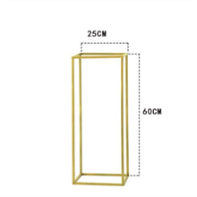 Load image into Gallery viewer, 10PCS Gold Flower Vase  Floor Vases Column Stand Metal Road Lead Wedding Table Centerpiece Flower Rack Event Party Decoration