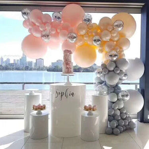 2019 grand event flower cake food candy display metal rack wedding round table cylinder Pillar stand rack columns for kid shower